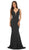 Eureka Fashion - 6010 Illusion Plunging  V Neck Mermaid Evening Gown