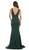 Eureka Fashion - 6010 Illusion Plunging  V Neck Mermaid Evening Gown