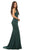 Eureka Fashion - 6010 Illusion Plunging  V Neck Mermaid Evening Gown