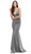 Eureka Fashion - 6010 Illusion Plunging  V Neck Mermaid Evening Gown