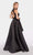 Alyce Paris - 60100 Fitted High Halter High Low Dress in Black and Pink