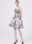 Cachet - 59469 Floral Embroidered Organza A-Line Dress In Silver and Black