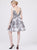Cachet - 59469 Floral Embroidered Organza A-Line Dress In Silver and Black