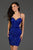 SCALA - 60103 Sequined Halter Sheath Cocktail Dress In Blue