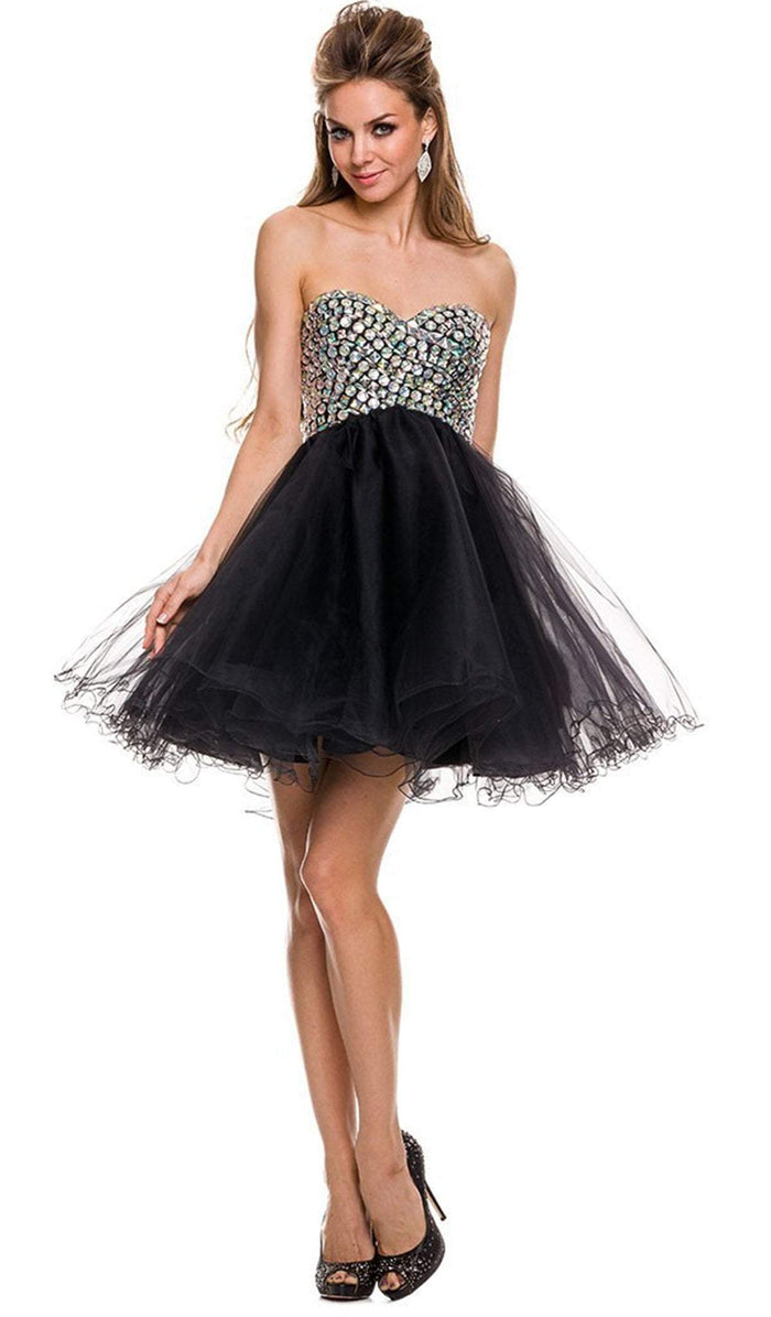 Beaded Sweetheart A-Line Dress