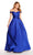 Alyce Paris - 60111 Off-Shoulder Mikado Ballgown in Blue