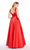 Alyce Paris - 60112 Sleeveless Mikado A-Line Long Gown In Red