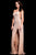 58506 Beaded Plunging V-neck Sheath Dress