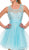 Nox Anabel - 6011 Bejeweled Illusion Scoop Neck Dress