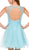Bejeweled Illusion Scoop Neck Dress