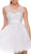 Bejeweled Illusion Scoop Neck Dress