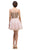 Eureka Fashion - 6012 Illusion Scoop Gilt Embroidered A-Line Dress In Pink and Gold