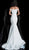 Jovani - 60122 Off Shoulder Sweetheart Neck Glitter Mermaid Gown in White