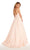 Alyce Paris - 60122 Spaghetti Strap Printed A-line Gown in Pink