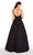 Alyce Paris - 60127 Strapless Sweetheart Neck Jacquard Ballgown in Black