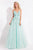 Rachel Allan  - 6012 Floral Ornate Lace A-Line Gown in Green