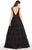 Alyce Paris - 60137 Plunging Lace Sleeveless Evening Gown In Black