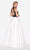 Alyce Paris - 60147 High Halter Cutout Back Mikado Gown In Black and White