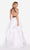 Alyce Paris - 60148 Plunging Halter Neck Tiered Ballgown in Black and White