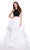 Alyce Paris - 60149 Halter Neck Two-Piece Tiered Ballgown in Black and White