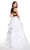 Alyce Paris - 60149 Halter Neck Two-Piece Tiered Ballgown in Black and White