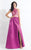 Rachel Allan  - 6014 Sequined Halter A-line Dress in Purple