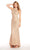 Alyce Paris - 60155 High Neck Diamond Lace Fitted Gown in Pink and Gold
