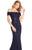 Alyce Paris - 60157 Fitted Off-Shoulder Evening Gown In Blue
