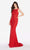 Alyce Paris - 60158 Scoop Neckline Lace Sheath Gown in Red