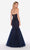 Alyce Paris - 60159 Strapless Diamond Lace Trumpet Gown In Blue