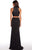 Alyce Paris - 60163 Two Piece Mikado Diamond Lace Sheath Dress In Black and Gray