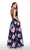 Alyce Paris - 60177 Sleeveless Two-Piece Floral A-line Gown in Blue