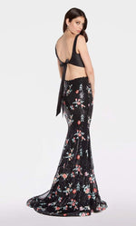 Alyce Paris - 60185 V-neck Two-Piece Sheath Gown In Black