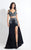 Rachel Allan  - 6018 Lattice Embellished Two Piece Gown in Black