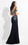 Rachel Allan  - 6018 Lattice Embellished Two Piece Gown in Black