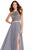 Alyce Paris - 60197 Strappy Two Piece Halter Evening Gown In Neutral and Gray