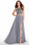 Alyce Paris - 60197 Strappy Two Piece Halter Evening Gown In Neutral and Gray
