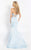 Rachel Allan  - 6019 Beaded Two Piece Halter Trumpet Gown in Blue