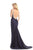 Johnathan Kayne - 6019 Bedazzled V-neck Sheath Dress in Blue