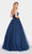 Alyce Paris - 60204 Glittering Strapless Tulle Ballgown in Blue