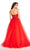 Alyce Paris - 60204 Glittering Strapless Tulle Ballgown in Red