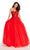 Alyce Paris - 60204 Glittering Strapless Tulle Ballgown in Red