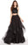 Alyce Paris - 60207 Two Piece Embellished Tulle Ballgown In Black