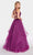 Alyce Paris - 60210 Halter Neck Two-Piece Ballgown in Purple