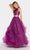 Alyce Paris - 60210 Halter Neck Two-Piece Ballgown in Purple