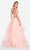 Alyce Paris - 60210 Halter Neck Two-Piece Ballgown in Pink