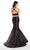 Alyce Paris - 60217 Halter Neck Two-Piece Mikado Mermaid Gown In Black