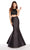 Alyce Paris - 60217 Halter Neck Two-Piece Mikado Mermaid Gown In Black