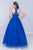 Nina Canacci - 6021 Embroidered Illusion Bodice Tulle Ballgown In Blue