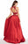 Alyce Paris - 60220 Embellished Two Piece Halter Evening Gown In Red